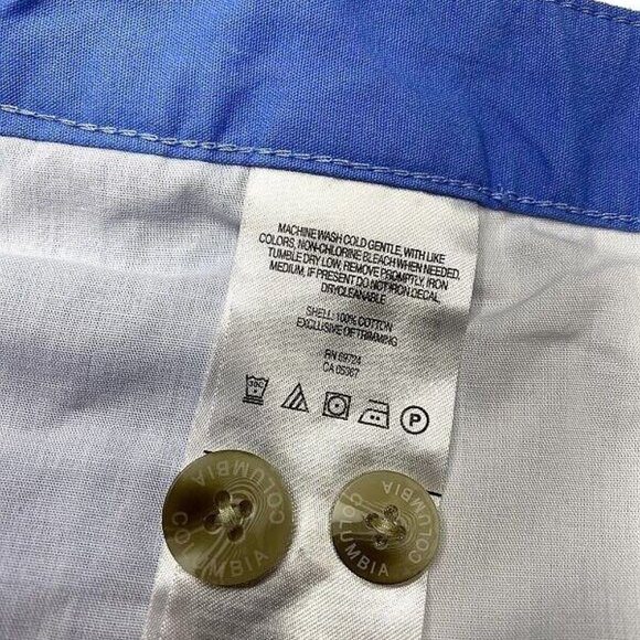 NWT Columbia PFG Bonehead II Shorts 50 Blue Flat Front Fish Golf Mens UPF 30 - Picture 8 of 8